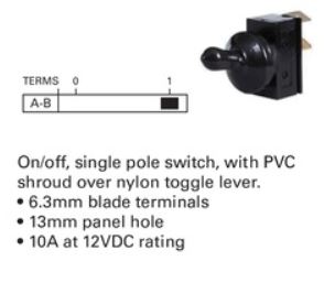 ABS On/Off toggle switch