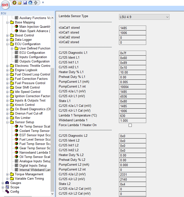 External wideband lambda controller / CJ125 setup example